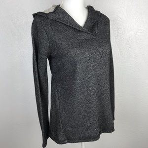 St. John’s Bay | Metallic Hoodie Black & Silver S